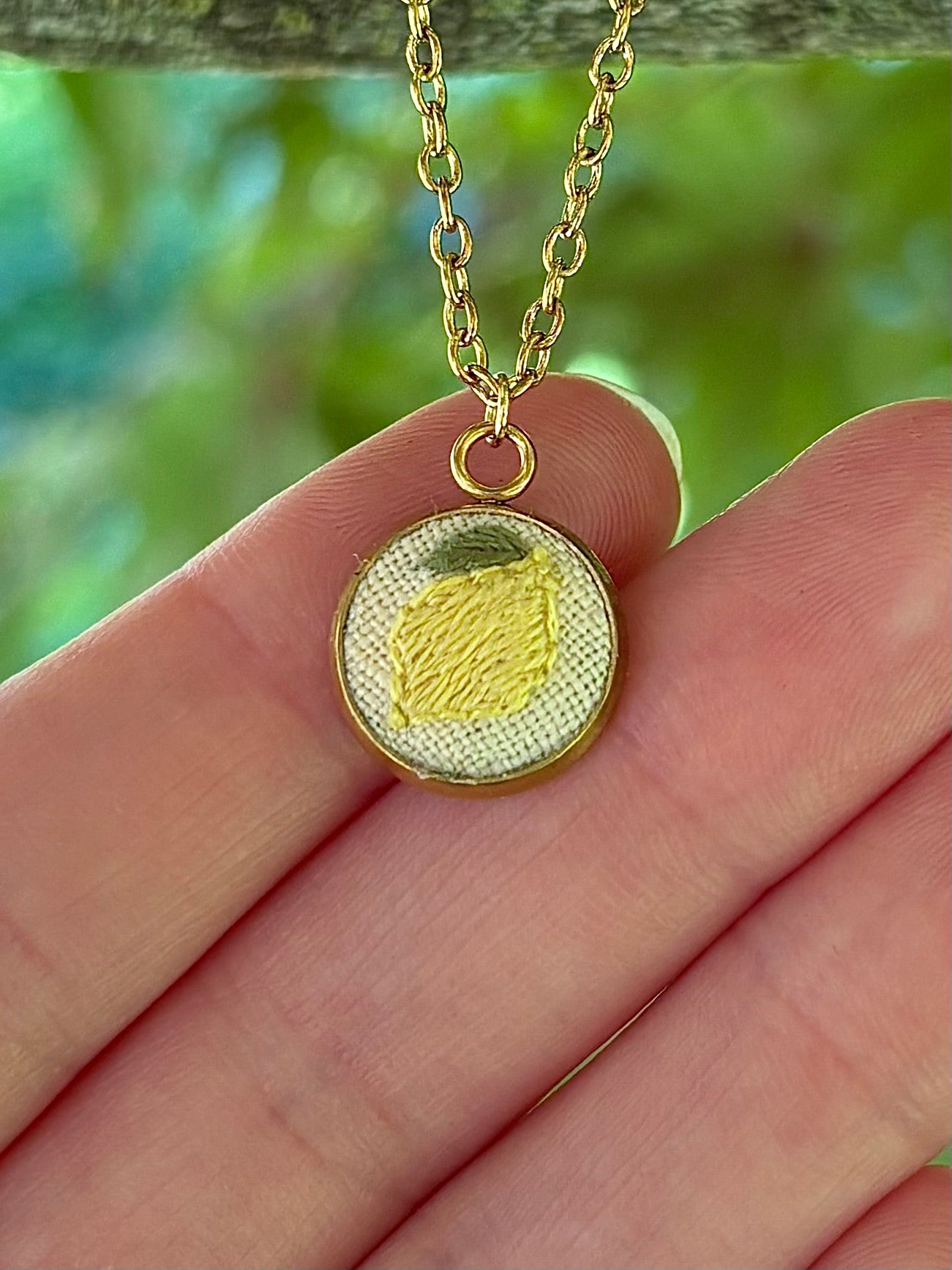 Lemon Pendant Necklace