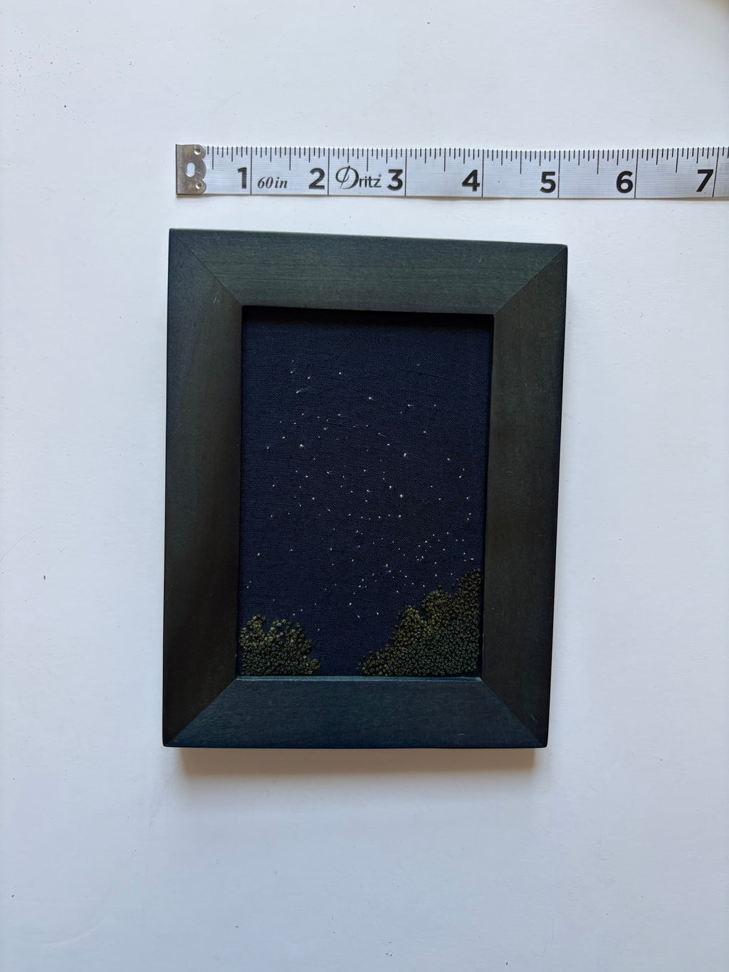 Upcycled Framed Embroidery: Night Sky