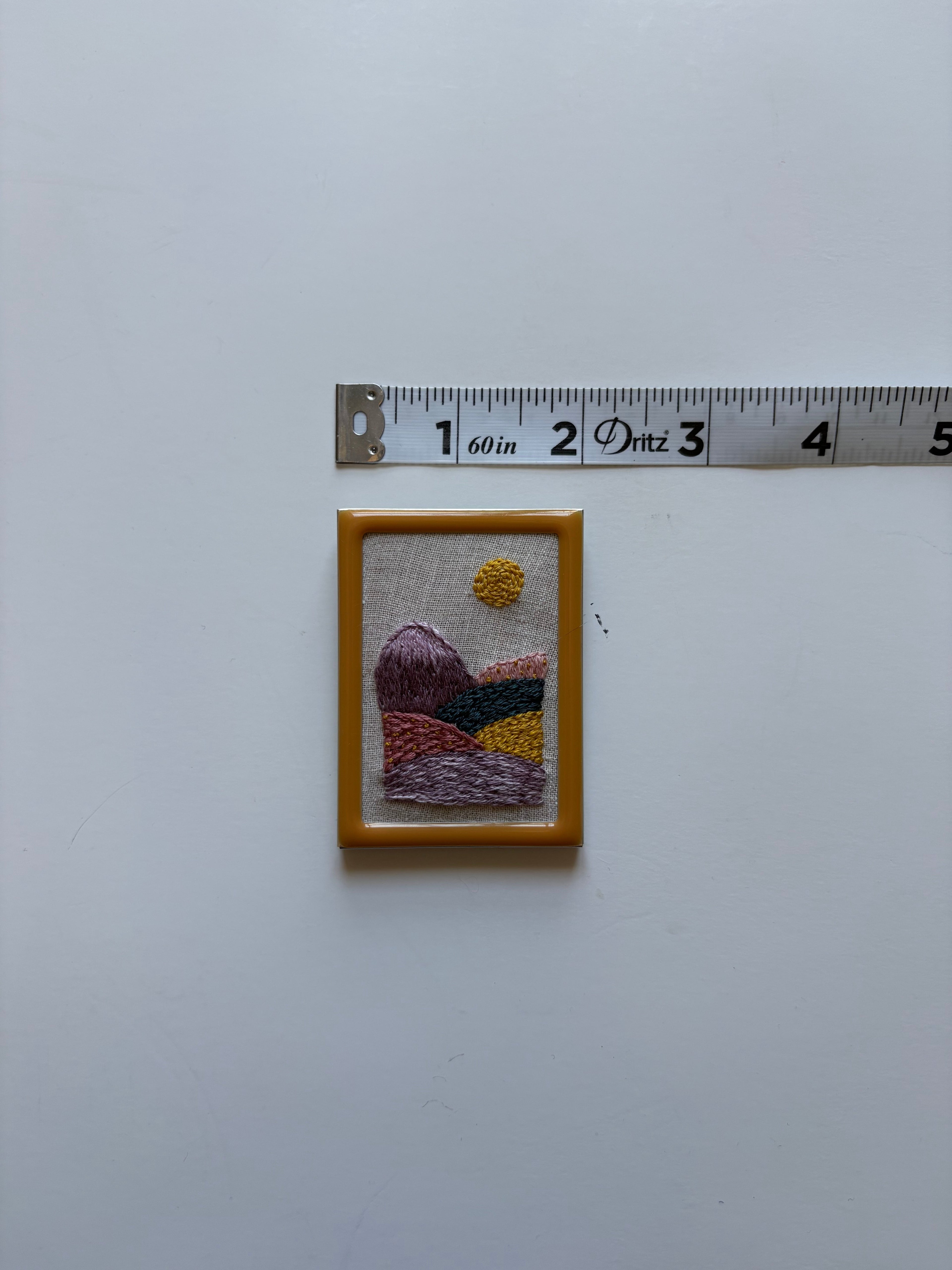 Upcycled Framed Embroidery: candy mountain!