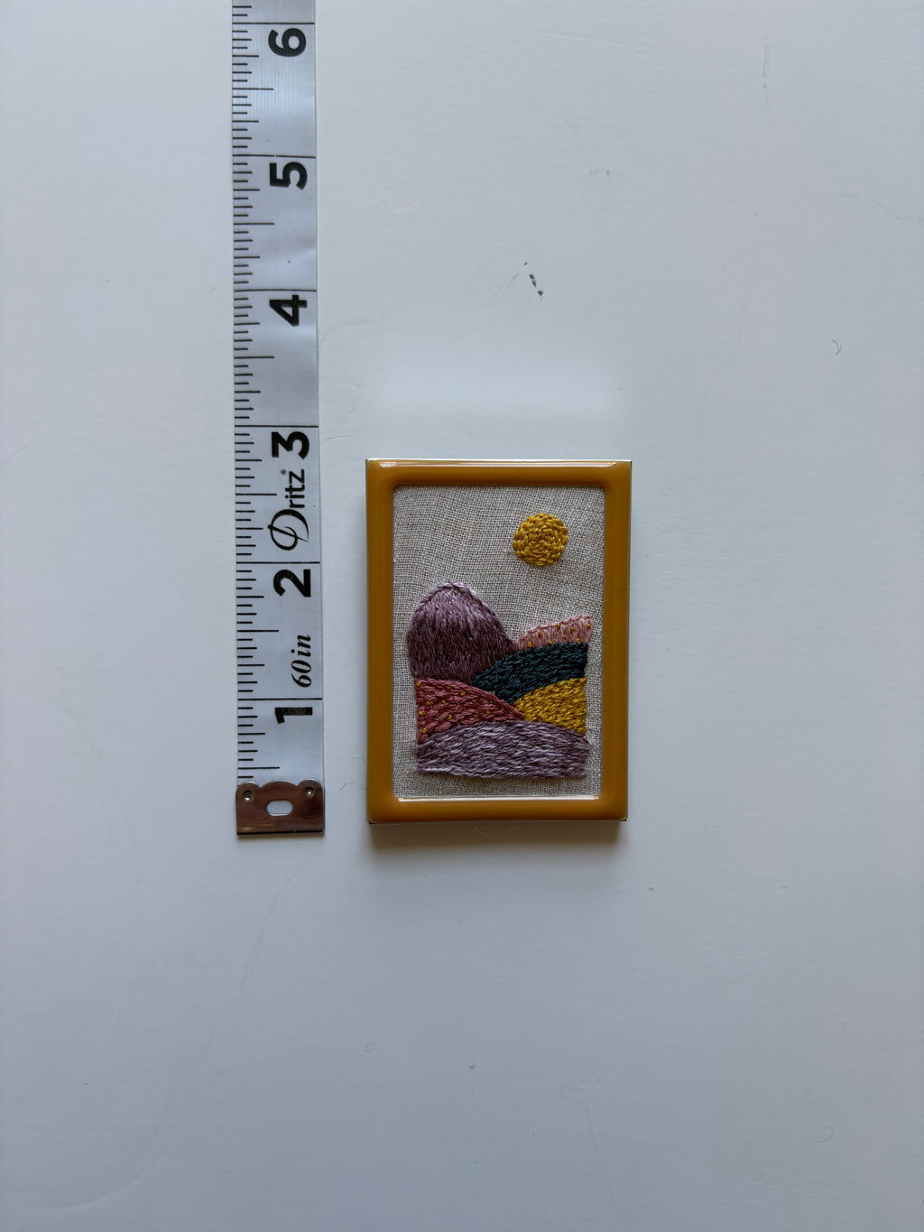 Upcycled Framed Embroidery: candy mountain!