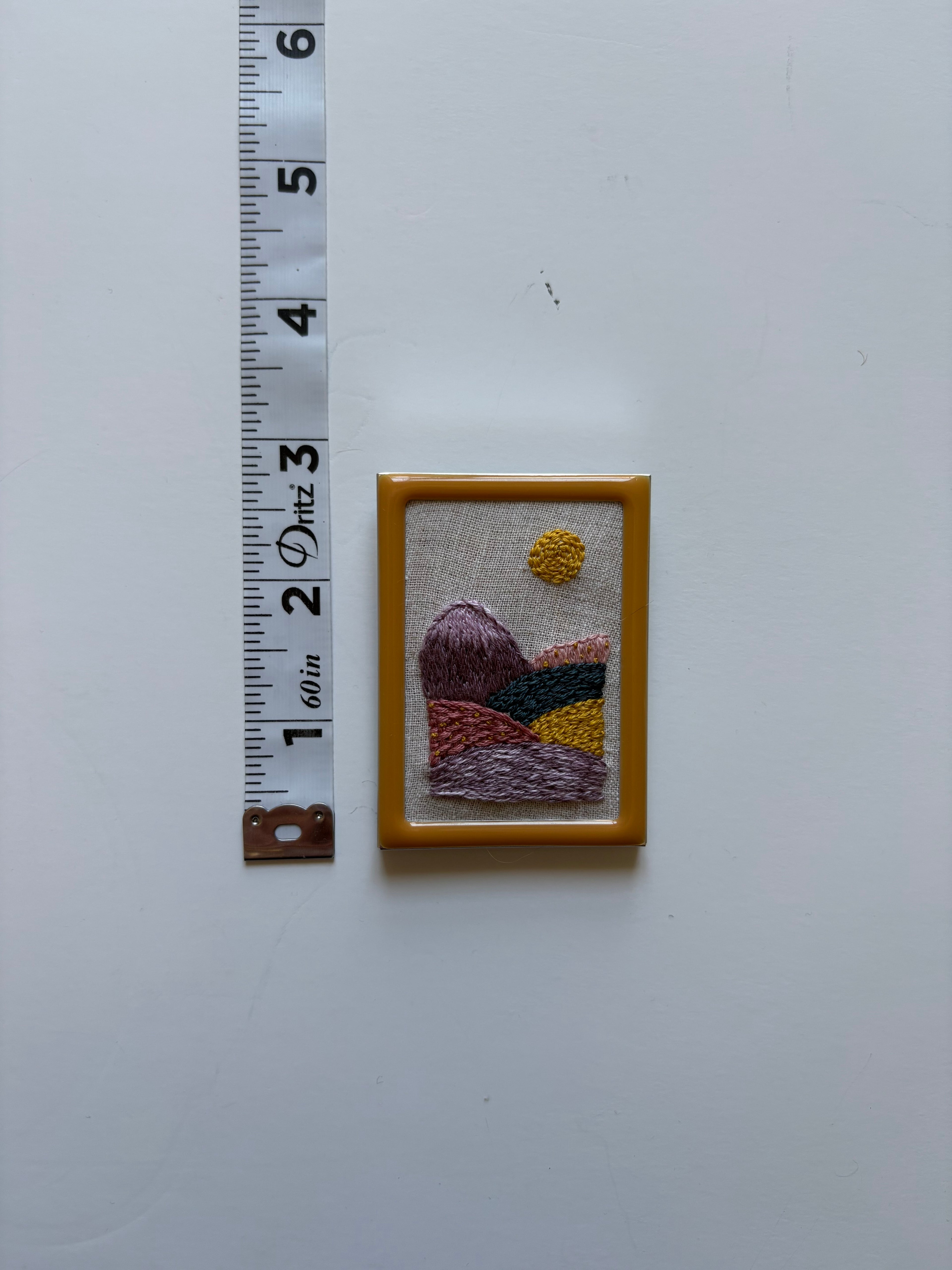 Upcycled Framed Embroidery: candy mountain!